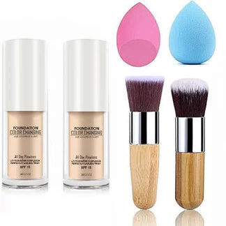 🔥Impecable. Sin esfuerzo 💫🔥Base de Maquillaje para Pieles Maduras con Cambio de Color